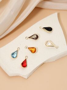 36 chiếc mặt dây chuyền hình giọt nước nhiều màu ngẫu nhiên, phụ kiện bằng đồng (Màu sắc được gửi ngẫu nhiên) - Xem 2