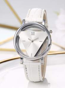 cay 圓形指針石英手錶 - 白色 - 查看 3