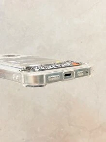 Astronaut & Moon-kaartsleuf Helder Tpu-telefoonhoesje met vierhoekige anti-schokbescherming Compatibel met iPhone 15 Promax/15 Pro/Xr/11/12/13/14 Plus/13 Mini