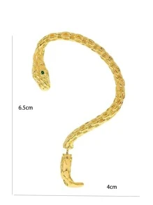 1入組蛇設計耳掛 - 金黃色 - 查看 3