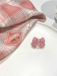 2入組蝴蝶結裝飾耳夾 - 彩色 - 查看 2