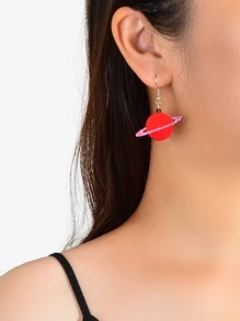 Pendientes largos planeta - Multicolor - Ver 2