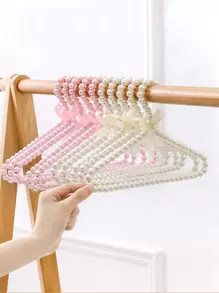 1pc Faux Pearl Decor Random Pet Clothes Hanger - Multicolor - View 2