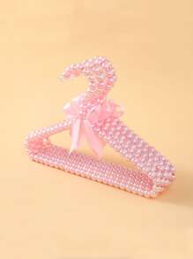 1pc Faux Pearl Decor Random Pet Clothes Hanger - Multicolor - View 5