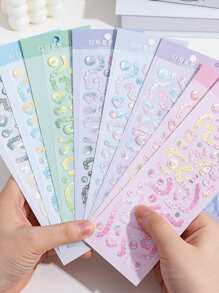 4 piezas Pegatina con patrón mixto al azar - Multicolor - Ver 2