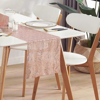 1入組亮片裝飾長方桌布