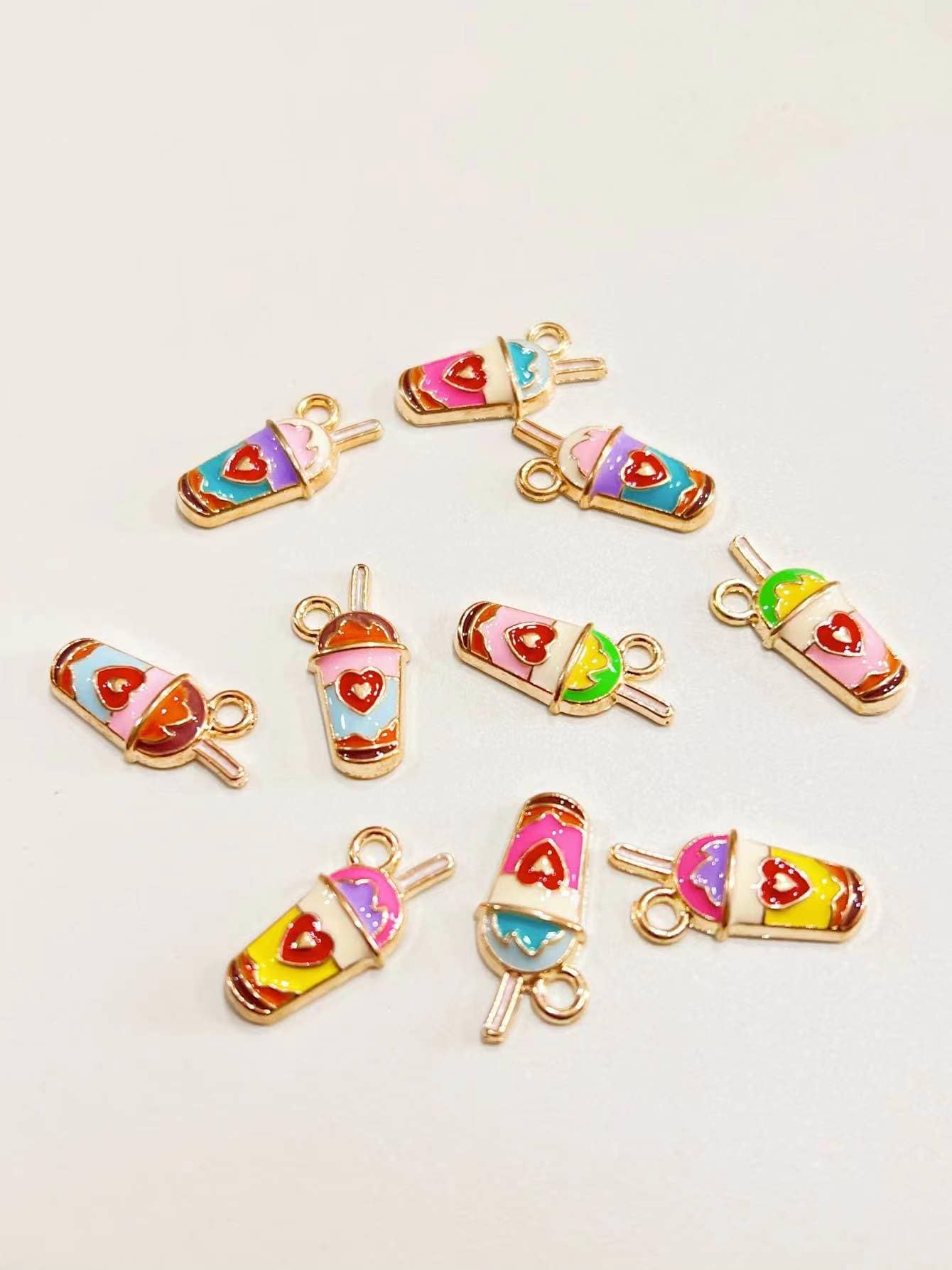 10pcs Beverage DIY Pendant - Multicolor - View 1