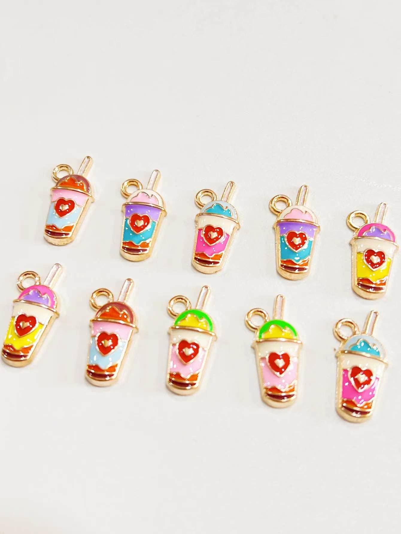10pcs Beverage DIY Pendant - Multicolor - View 2
