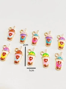 10pcs Beverage DIY Pendant - Multicolor - View 3