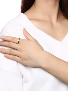 Minimalist Solid Ring - Yellow Gold - View 2