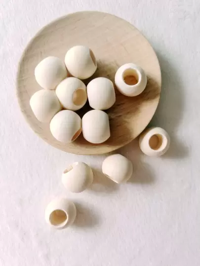 12入組木頭釘珠DIY首飾配件