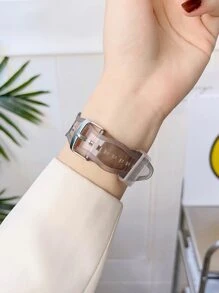 二合一錶帶和保護殼適用於Apple Watch - 黑色 - 查看 2