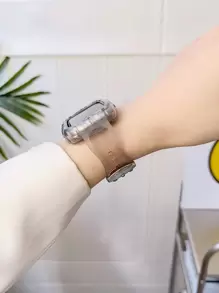 二合一錶帶和保護殼適用於Apple Watch - 黑色 - 查看 3