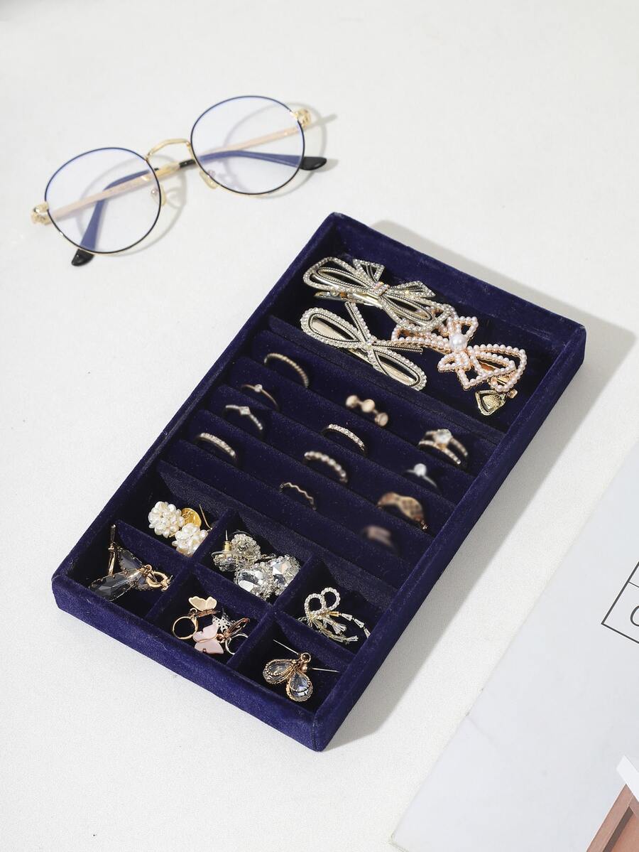 1 pieza Bandeja de joya multi cuadro - azul real - Ver 1