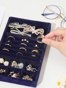 1 pieza Bandeja de joya multi cuadro - azul real - Ver 2