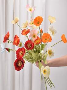 1入組隨機色擬真花 - 彩色 - 查看 1