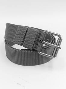 Hombres Cinturón con hebilla cuadrada - Gris Oscuro - Ver 4