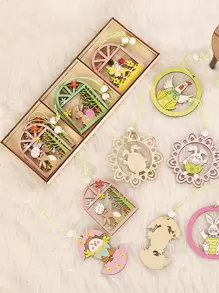 9pcs Easter Rabbit & Egg Design Random Wall Hanging Gifts Birthday Graduation