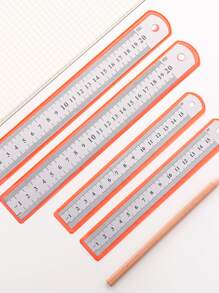 1把不锈钢尺，尺子 - 彩色 - 查看 1