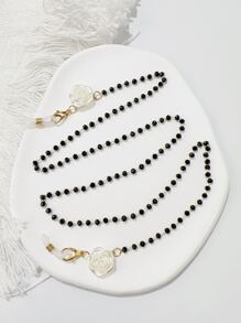 Dây chuyền che mặt trang trí hoa & hạt - Nhiều màu - Xem 1