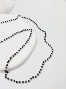 Dây chuyền che mặt trang trí hoa & hạt - Nhiều màu - Xem 2