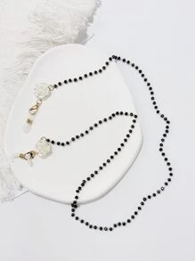 Dây chuyền che mặt trang trí hoa & hạt - Nhiều màu - Xem 4