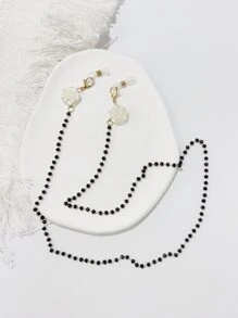 Dây chuyền che mặt trang trí hoa & hạt - Nhiều màu - Xem 5