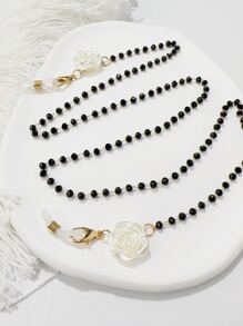 Dây chuyền che mặt trang trí hoa & hạt - Nhiều màu - Xem 7