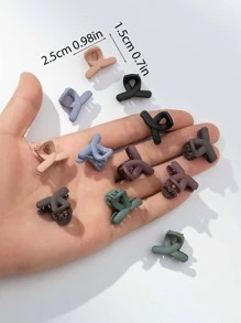 12入組素色髮爪 - 彩色 - 查看 5