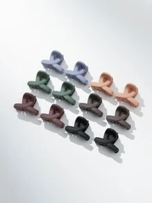 12入組素色髮爪 - 彩色 - 查看 7