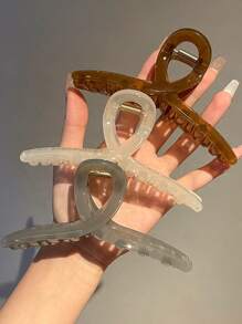 3pcs Minimalist Hair Claw Casual Tiaras Claw Clips Hair Clips Hair Jaw Clip Hair Clamps Hair Clutch Hair Catcher Clip Fall Winter Hair Accessories For Women Bows For Vacation Outfits Woman Summer Beach - Multicolor - View 5