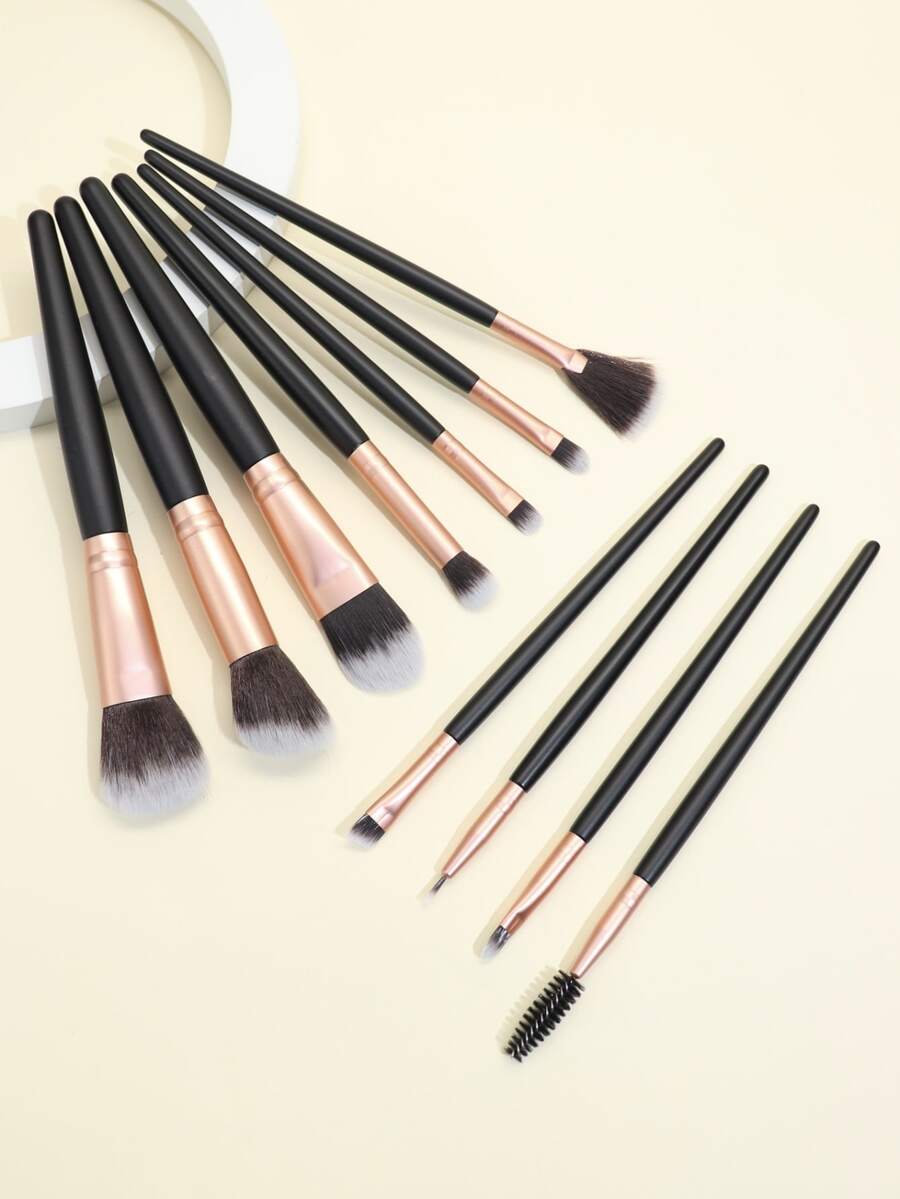 11pcs Makeup Brush Set,Brush Set,Makeup Brush Kit,Make Up Brush Set,Make Up Set Complete,Makeup Brush Set,Complete Makeup Kit,Brush Kit,Brushes Makeup Set,Makeup Gift Set,Set - Black - View 1