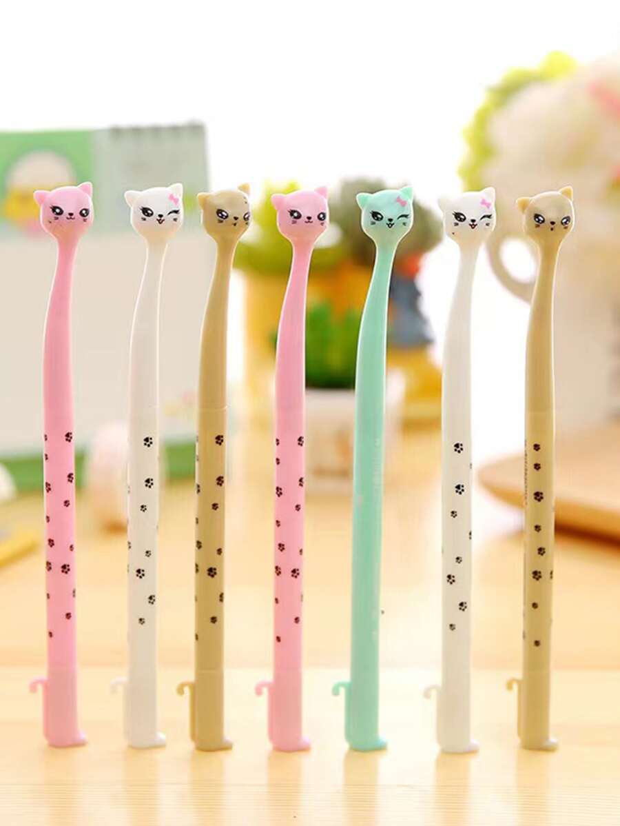 1入組卡通圖案隨機中性筆 - 彩色 - 查看 1