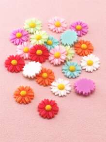 21 piezas Accesorio de pelo flor DIY - Multicolor - Ver 2
