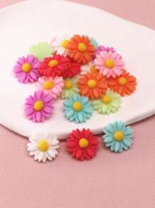 21 piezas Accesorio de pelo flor DIY - Multicolor - Ver 3