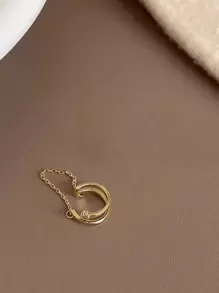 1pc Chain Decor Ear Cuff Copper Jewelry