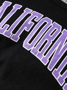 Girls Letter Graphic Ruffle Trim Tee & Pleated Skirt - Multicolor - View 3