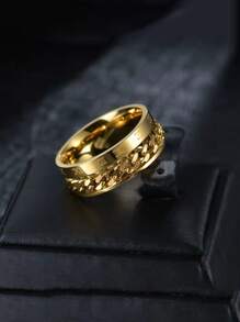 Vòng trang trí dây chuyền nam thời trang và phổ biến bằng thép không gỉ để làm quà tặng trang sức và cho vẻ ngoài sành điệu - Vàng - Xem 1