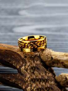 Vòng trang trí dây chuyền nam thời trang và phổ biến bằng thép không gỉ để làm quà tặng trang sức và cho vẻ ngoài sành điệu - Vàng - Xem 2