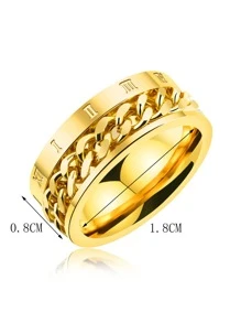Vòng trang trí dây chuyền nam thời trang và phổ biến bằng thép không gỉ để làm quà tặng trang sức và cho vẻ ngoài sành điệu - Vàng - Xem 3