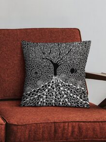 樹圖案靠墊套不附帶墊芯 - 彩色 - 查看 1