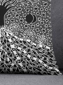 樹圖案靠墊套不附帶墊芯 - 彩色 - 查看 2