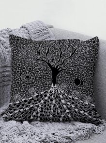 樹圖案靠墊套不附帶墊芯 - 彩色 - 查看 3