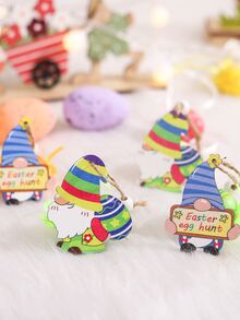 12pcs Easter Gonk & Egg Design Wall Hanging - Multicolor - View 2