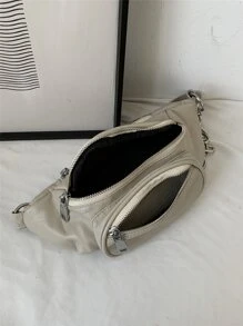 極簡風格腰包 - 白色 - 查看 5