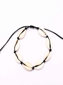 貝殼裝飾手環 - 黑與白 - 查看 5