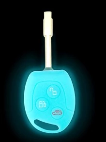Protector De Llave De Coche Que Brilla En La Oscuridad De Color Azul Para - Celeste - Ver 1