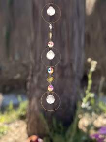 1pc Moon Design Wall Hanging - Multicolor - View 2