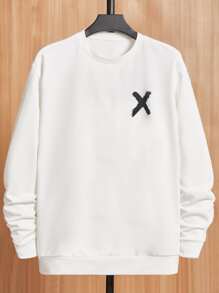 Manfinity Men Slogan Graphic Sweatshirt - White - View 2