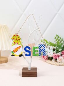 1pc Easter Gonk & Letter Design Wall Hanging - Multicolor - View 1